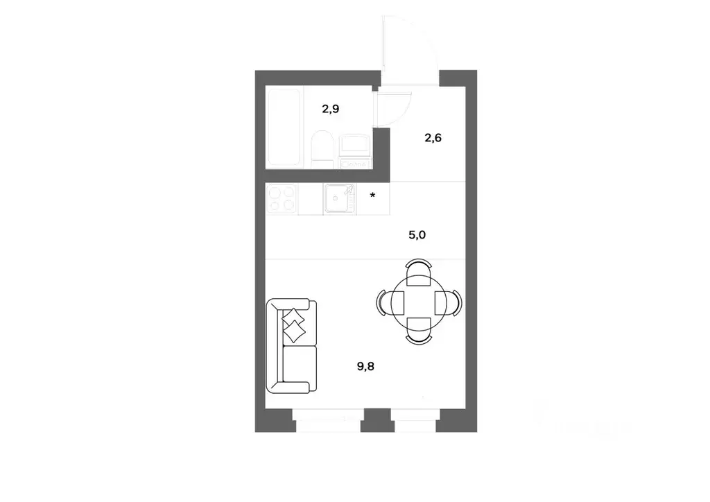 Студия Ленинградская область, Всеволожский район, д. Новое Девяткино ... - Фото 1