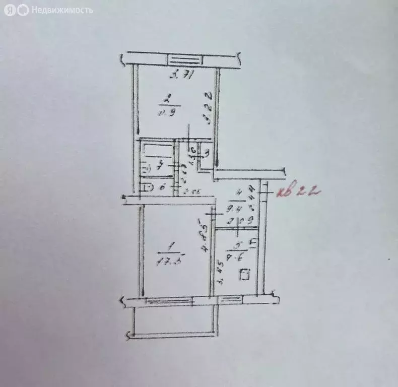 2-комнатная квартира: Богородицк, Пушкинская улица, 19 (52 м) - Фото 1