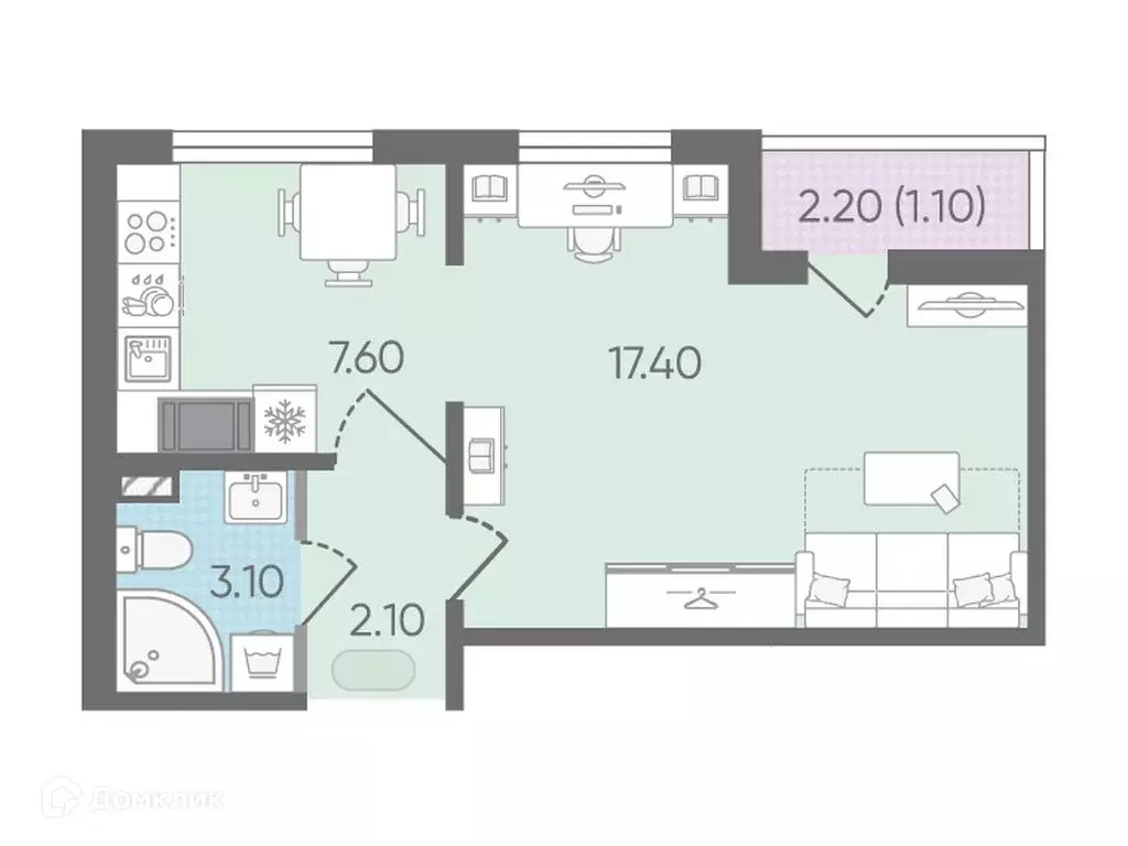 Продаётся 1-к квартира, 31.3 м - Фото 0