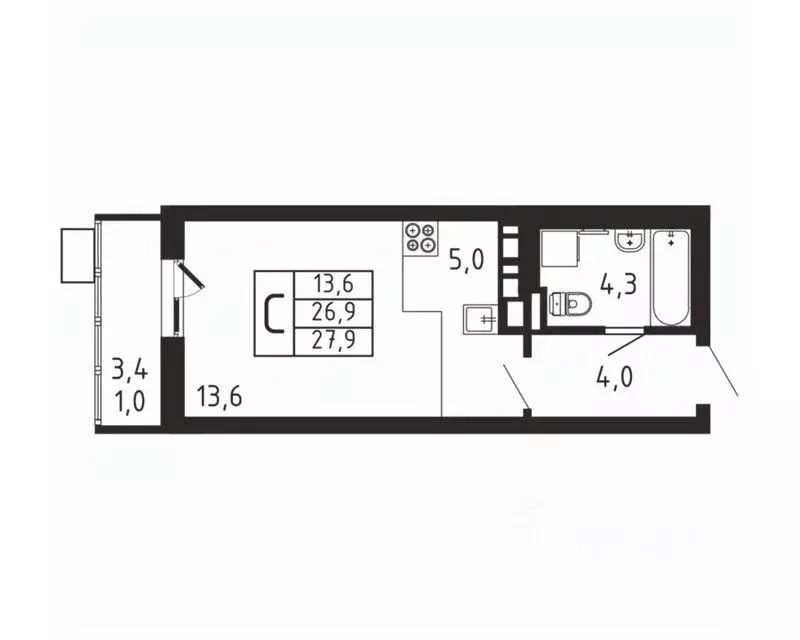 Студия Московская область, Мытищи городской округ, д. Пирогово ... - Фото 1
