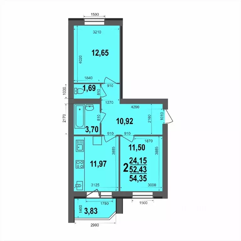 2-к кв. Владимирская область, Ковров ул. 9 Мая, 8 (54.35 м) - Фото 0