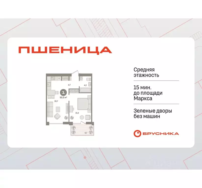 1-к кв. Новосибирская область, Новосибирский район, Краснообск рп ... - Фото 1
