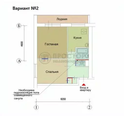 2-к кв. Московская область, Дзержинский Томилинская ул., 11 (54.0 м) - Фото 2