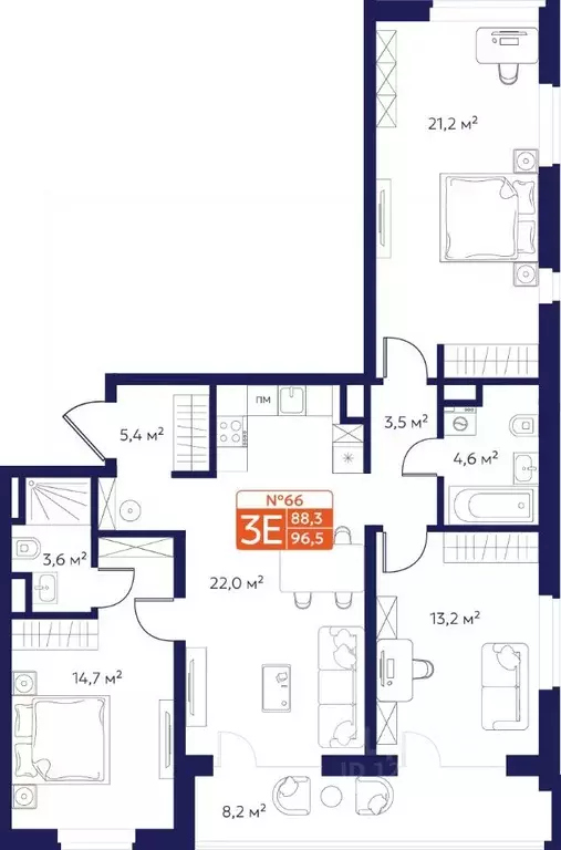 3-к кв. Владимирская область, Владимир Сновицы-Веризино мкр,  (92.4 м) - Фото 1
