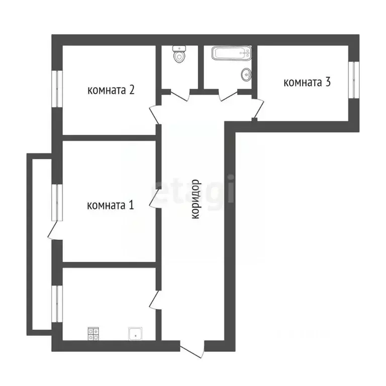 3-к кв. Бурятия, Улан-Удэ Октябрьская ул., 10В (72.0 м) - Фото 1