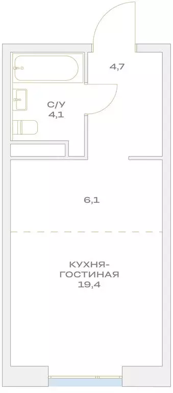 Квартира-студия: Москва, НАО, Филимонковский район, посёлок Марьино, ... - Фото 1