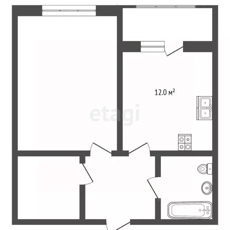 1-к кв. Краснодарский край, Анапа Парковая ул., 61к1 (40.4 м) - Фото 2