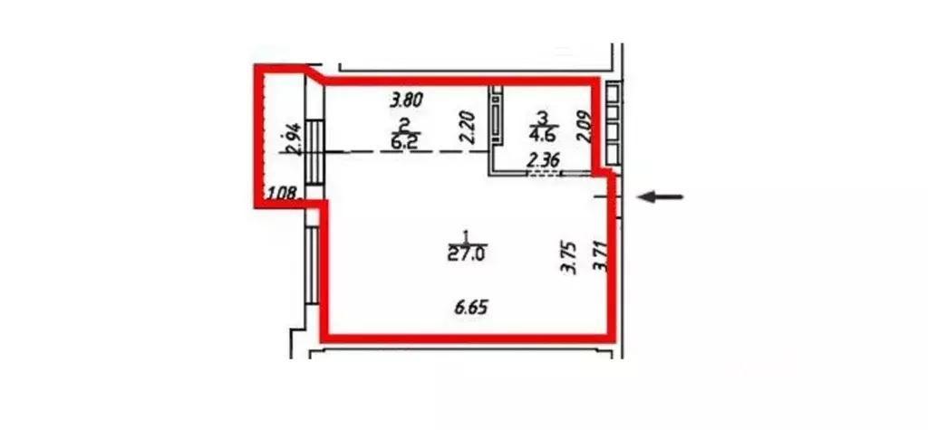 Студия Смоленская область, Смоленск ул. Александра Степанова, 12 (40.0 ... - Фото 2