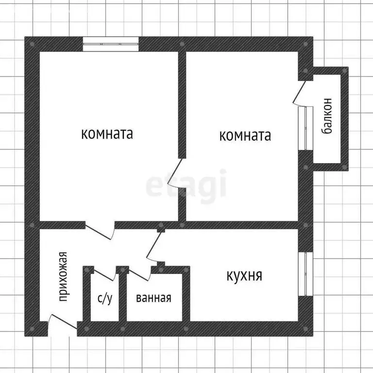 2-комнатная квартира: Верхняя Салда, улица Энгельса, 99к2 (47.2 м) - Фото 0