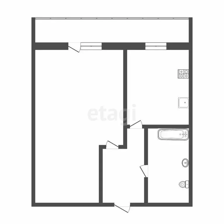 1-комнатная квартира: Тюмень, улица 30 лет Победы, 79А (29.9 м) - Фото 0