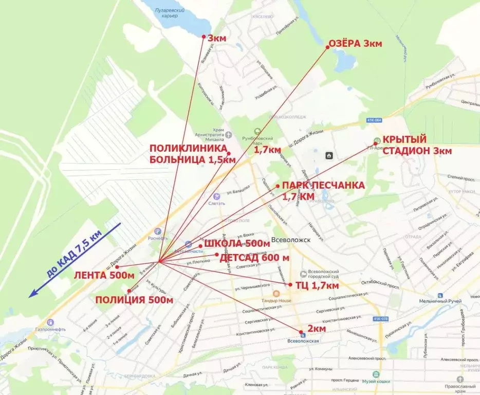 Участок в Ленинградская область, Всеволожск пер. Семейный, 2 (6.0 ... - Фото 1