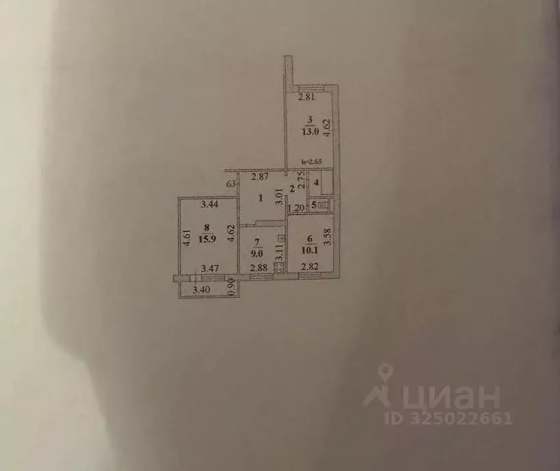 3-к кв. Липецкая область, Липецк ул. Жуковского, 27 (63.7 м) - Фото 2