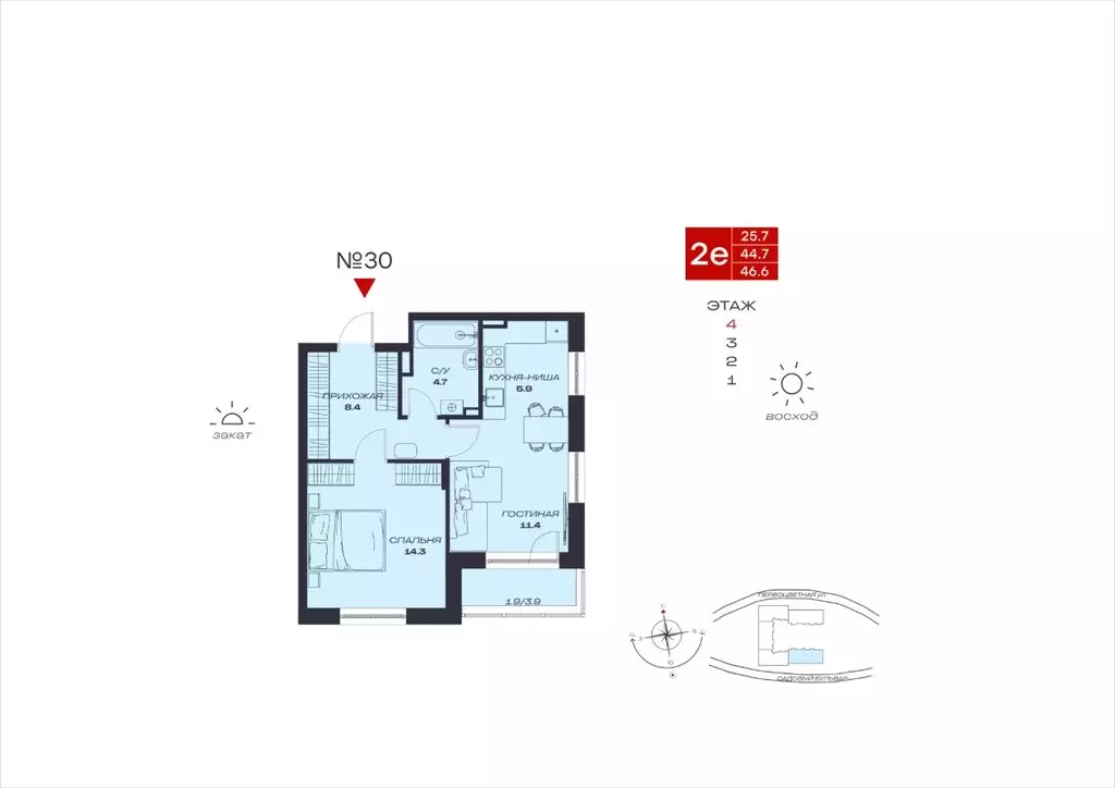2-к кв. Пермский край, Пермский муниципальный округ, с. Култаево, ... - Фото 1