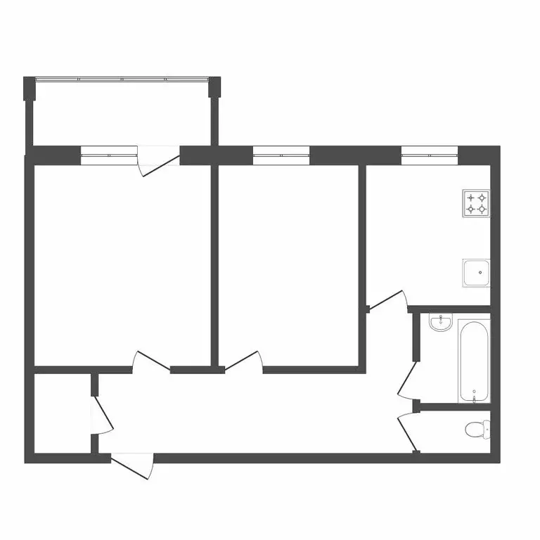 2-комнатная квартира: Тюмень, Стартовая улица, 5 (65.1 м) - Фото 0