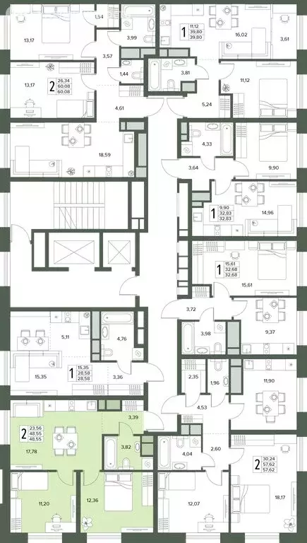 2-комнатная квартира: Московская область, Серпухов (48.55 м) - Фото 2