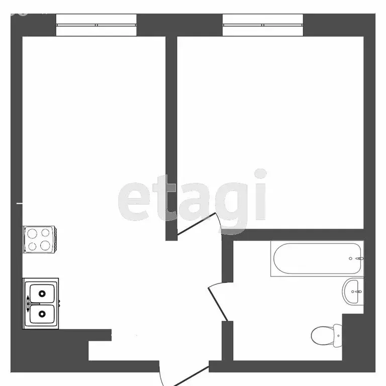1-комнатная квартира: Тюмень, улица Республики, 204к6 (32.6 м) - Фото 0