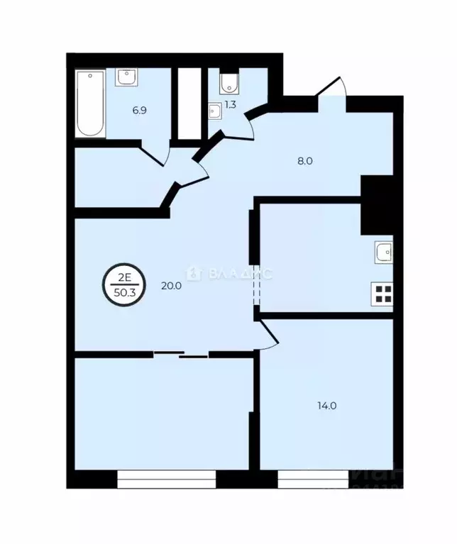 2-к кв. Москва Погонный проезд, 3ак5 (50.3 м) - Фото 2