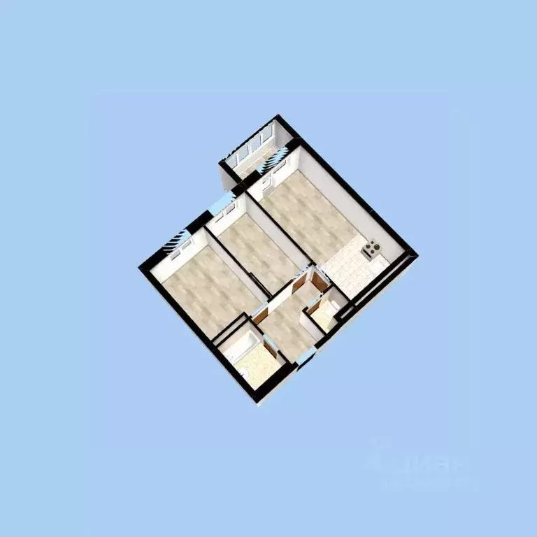 3-к кв. Башкортостан, Уфа Комсомольская ул., 8 (61.0 м) - Фото 2