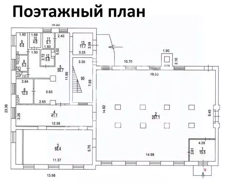 Помещение свободного назначения в Москва Локомотивный проезд, 21 (500 ... - Фото 2