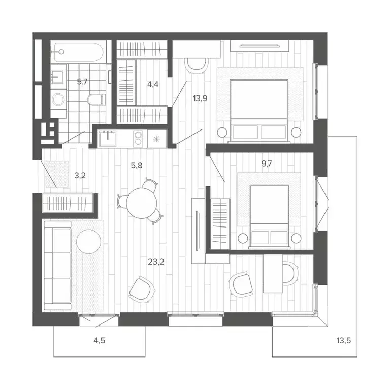 3-к кв. Алтайский край, Барнаул тракт Змеиногорский, 35Б (83.7 м) - Фото 0