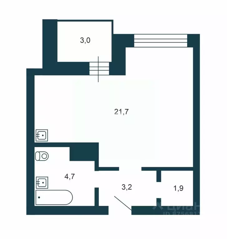 Студия Новосибирская область, Новосибирск Шлюз мкр, ул. Балтийская, 31 ... - Фото 2
