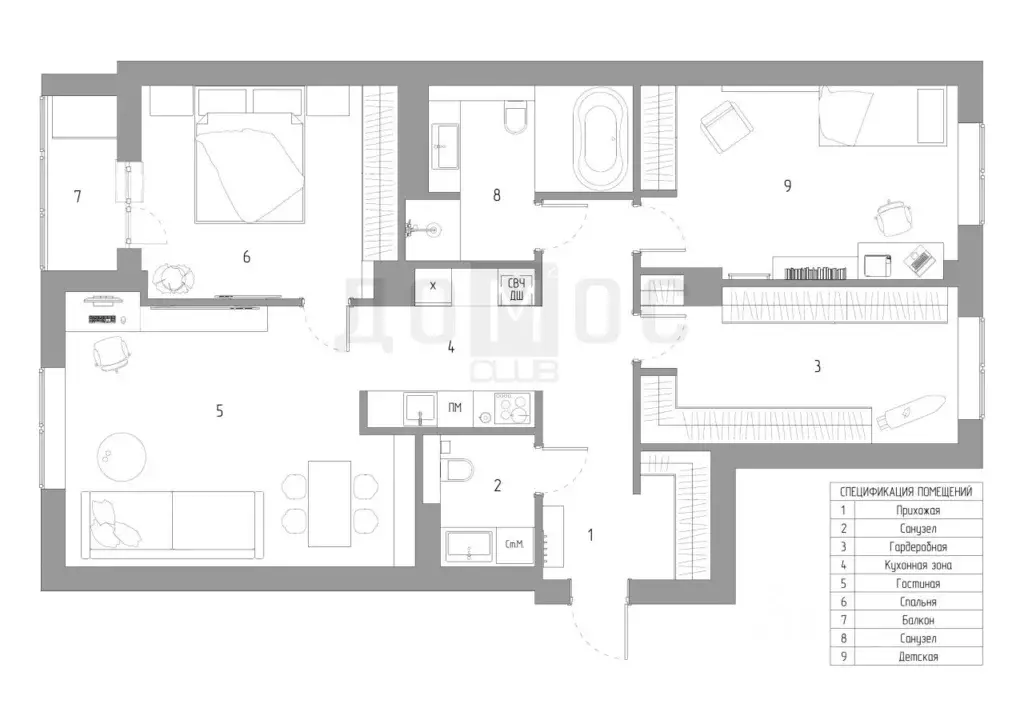 3-к кв. Свердловская область, Екатеринбург ул. Фурманова, 103 (98.8 м) - Фото 2