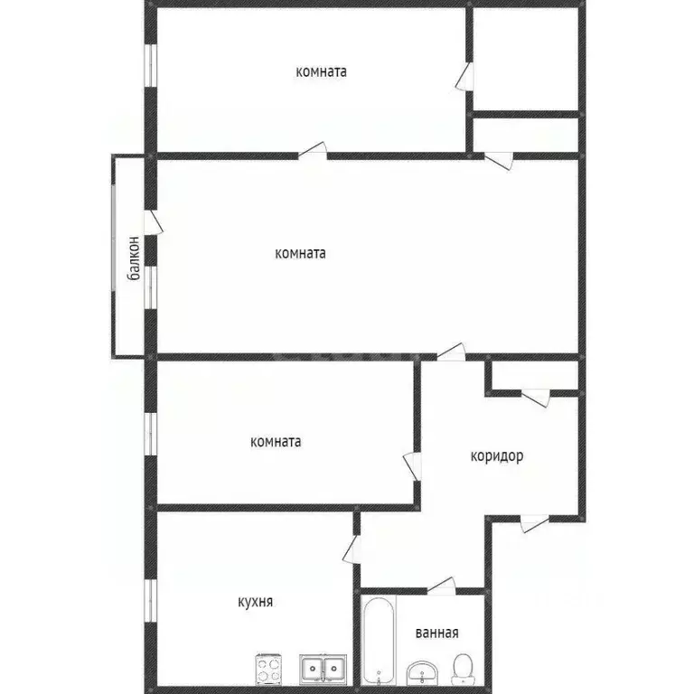 3-к кв. Свердловская область, Кушва ул. Союзов, 7 (54.5 м) - Фото 2