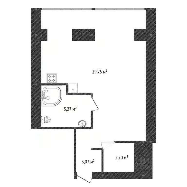 Студия Башкортостан, Уфа ул. Салавата, 15 (32.5 м) - Фото 2