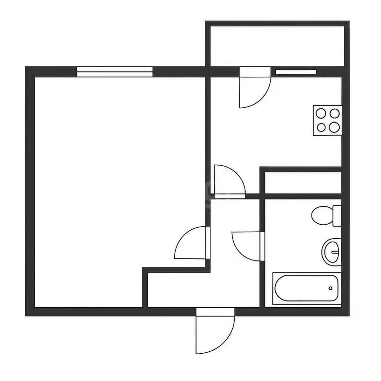 1-комнатная квартира: Курган, улица Карла Маркса, 76 (33 м) - Фото 1