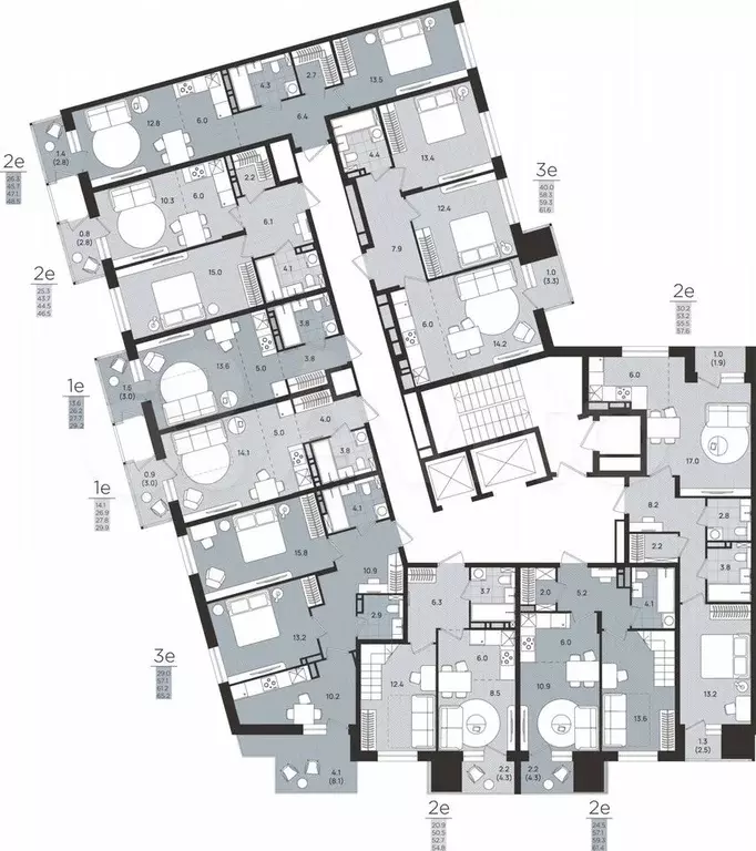 2-к. квартира, 44,5 м, 8/8 эт. - Фото 1