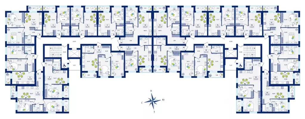 2-к кв. Калининградская область, Зеленоградск  (54.64 м) - Фото 2