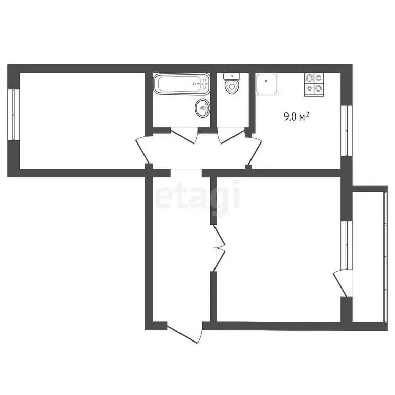 2-комнатная квартира: Миасс, Олимпийская улица, 10 (52 м) - Фото 1
