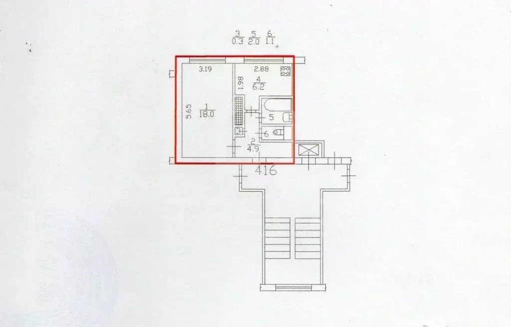 1-к кв. санкт-петербург просп. кузнецова, 23к1 (32.5 м) - Фото 0