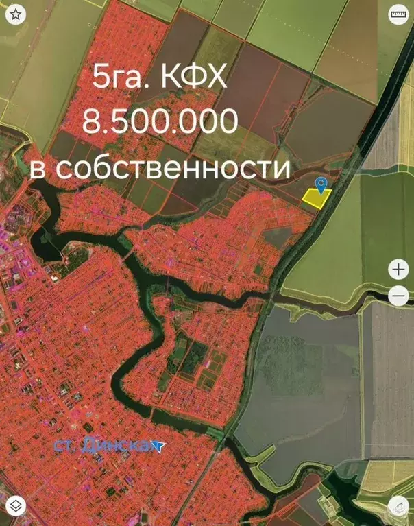Участок в Краснодарский край, Динская ст-ца  (5.0 га.) - Фото 1