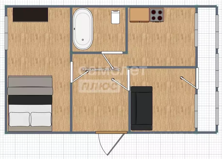 2-к кв. Приморский край, Находка Юбилейная ул., 1А (47.8 м) - Фото 1