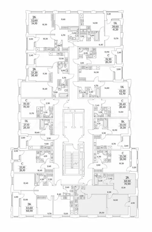 2-к. квартира, 64,7 м, 10/13 эт. - Фото 1