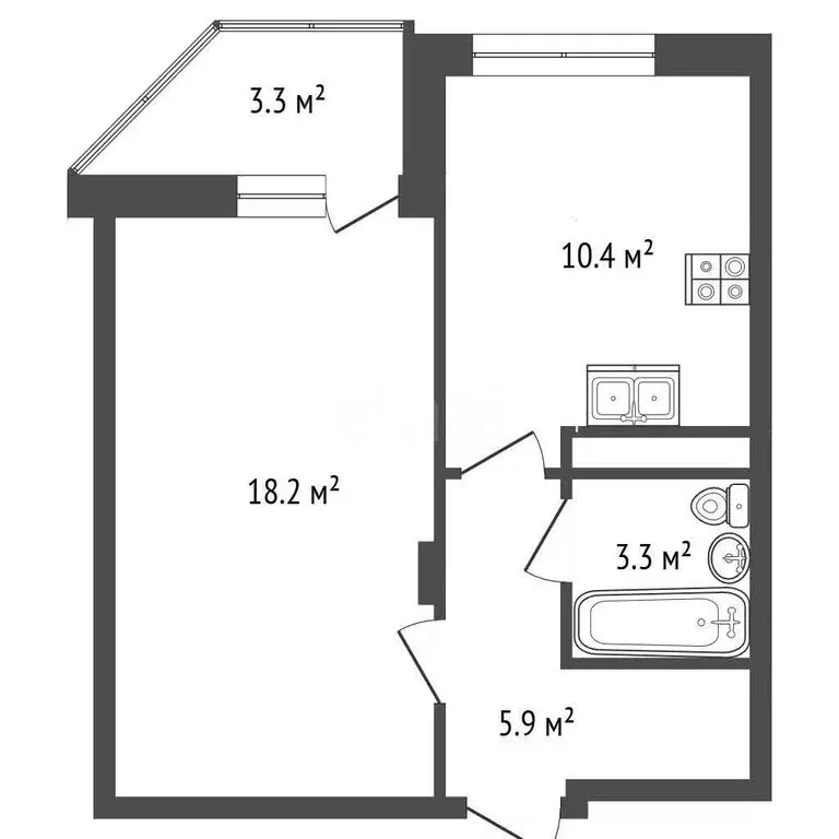 1-комнатная квартира: Анапа, Крестьянская улица, 27к2 (37.1 м) - Фото 1