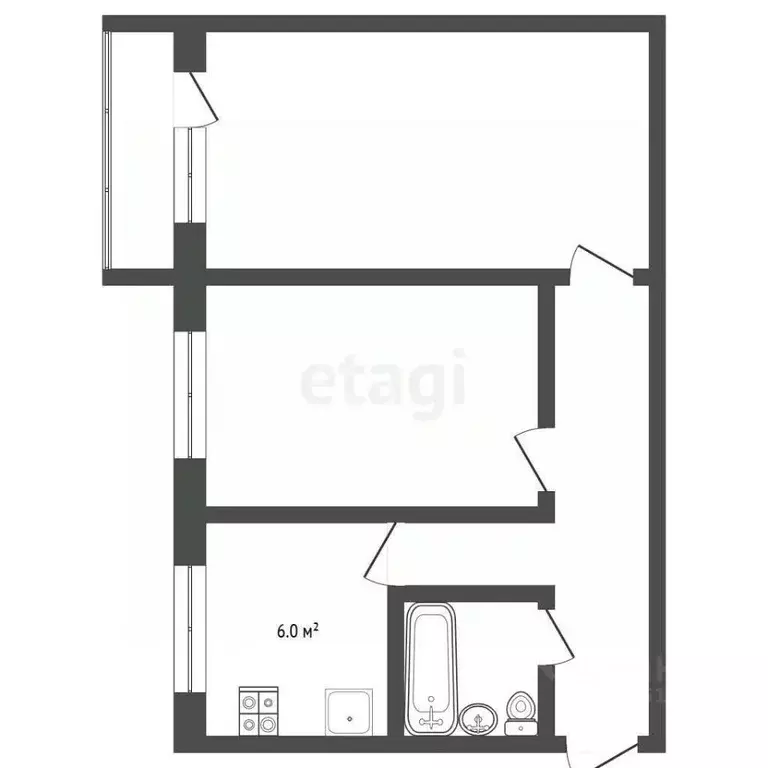 2-к кв. Ростовская область, Ростов-на-Дону Социалистическая ул., 35 ... - Фото 1