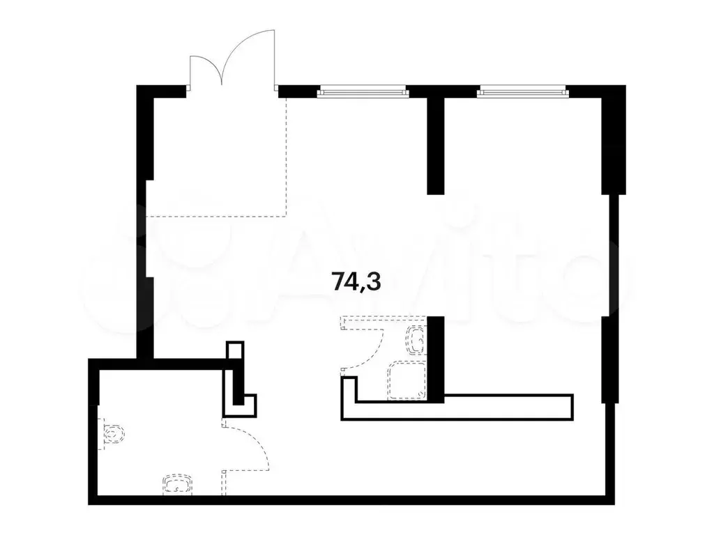 Продам помещение свободного назначения, 74.3 м - Фото 0