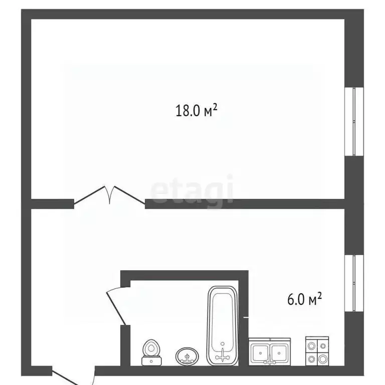 1-к кв. Московская область, Дмитров имени К.А. Аверьянова мкр, 9 (31.3 ... - Фото 2