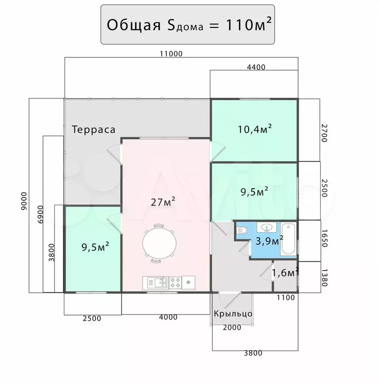 Дом 110 м на участке 10,9 сот. - Фото 0