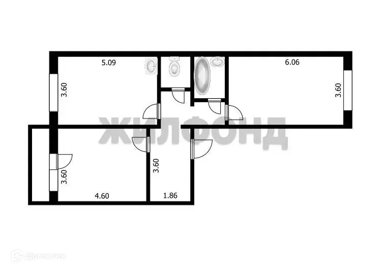 Продаётся 2-к квартира, 73.9 м - Фото 0