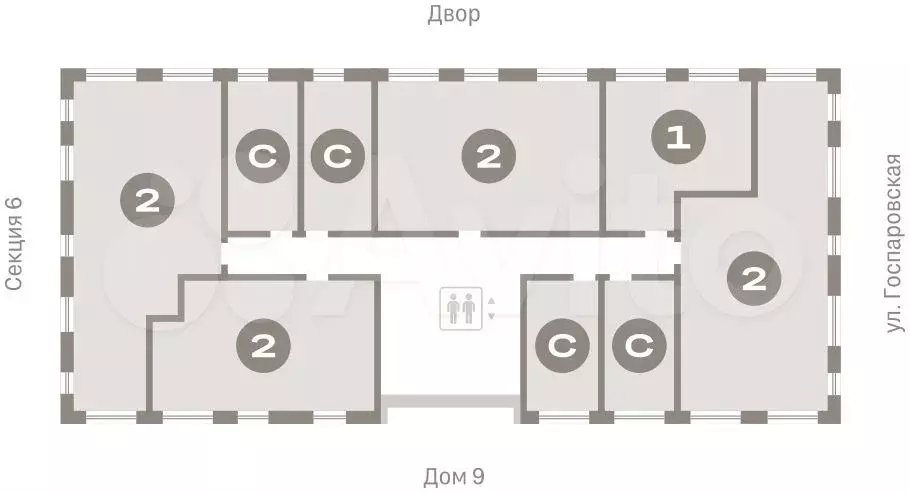 Квартира-студия, 24,1 м, 6/8 эт. - Фото 1