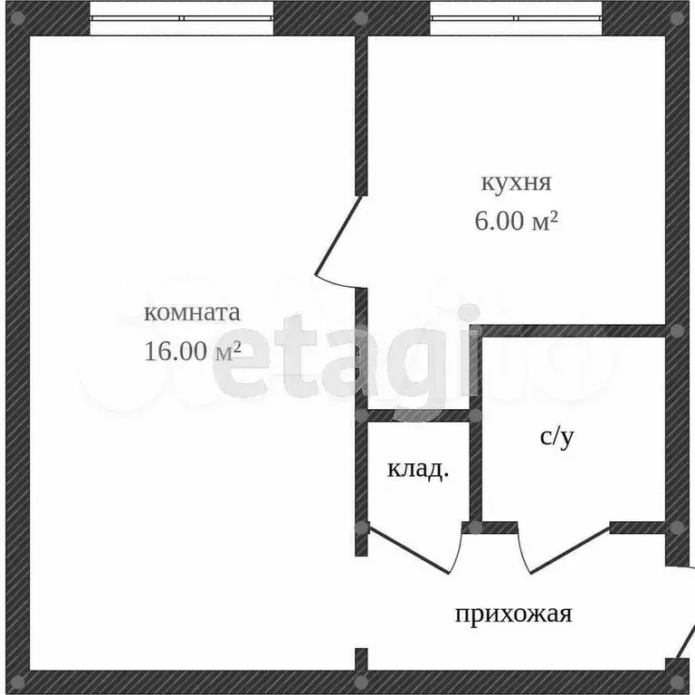 1-к. квартира, 31,1 м, 2/5 эт. - Фото 0