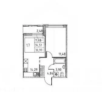 1-комнатная квартира: Парголово, Михайловская дорога, 16к3 (34.2 м) - Фото 0
