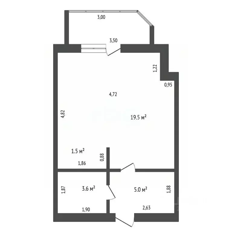 Студия Амурская область, Благовещенск Зейская ул., 285 (30.0 м) - Фото 2