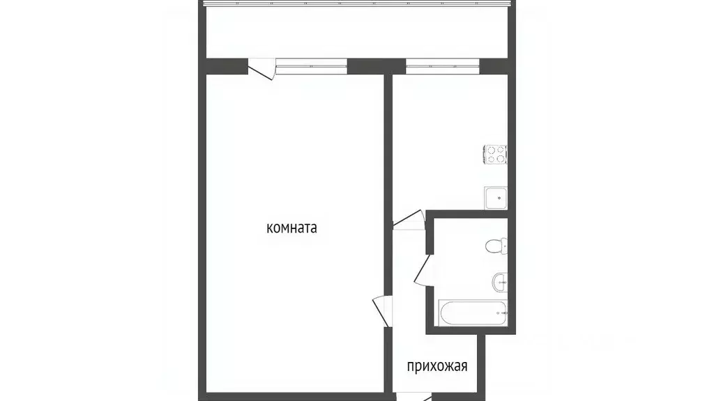 1-к кв. Севастополь ул. Маршала Геловани, 18 (22.5 м) - Фото 1