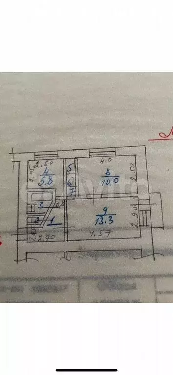 2-к. квартира, 38 м, 4/5 эт. - Фото 0