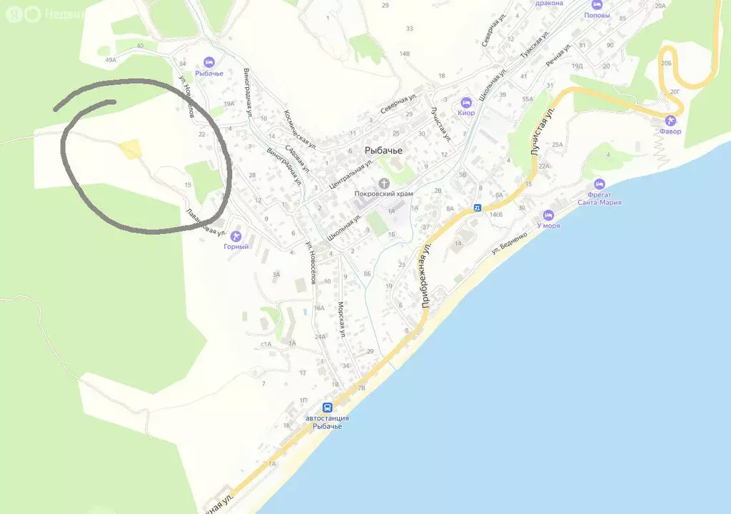 Участок в село Рыбачье, Лавандовая улица (20 м) - Фото 0