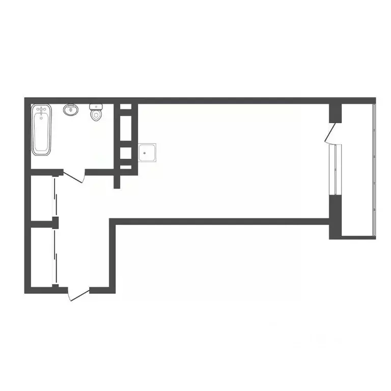 Студия Иркутская область, Иркутск Киренская ул., 55/1 (31.4 м) - Фото 2